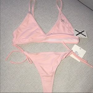 light pink boutine LA bathing suit